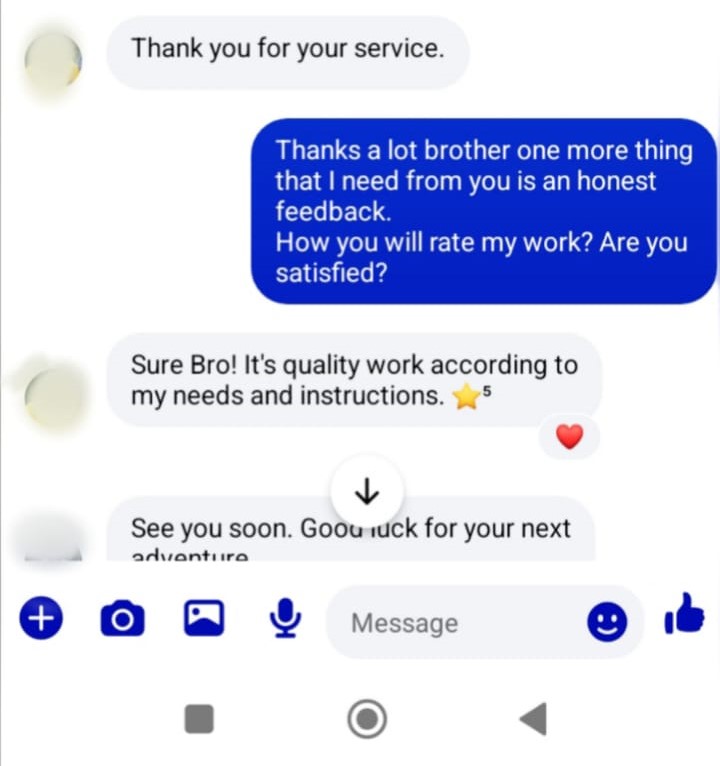 Client feedback 1